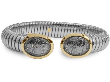 Bracciale con Moneta Antica - Acciaio Argento 925 ORO 18K Online