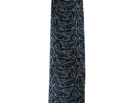 Tie - Silk, Salmon (Navy) For Sale