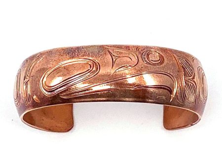 Bracelet- N. Galanin, Heat treated Copper, Eagle, 3 4  For Sale