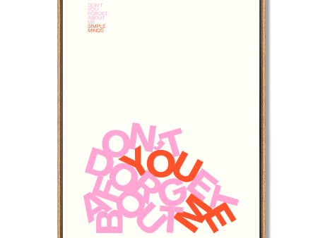 DON T YOU FORGET ABOUT ME - TYPOGRAPHY PRINT - OFF WHITE Sale