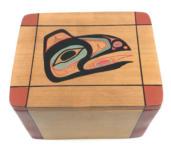 Urn- Z. Boxley, Traditional Bentwood Box For Sale