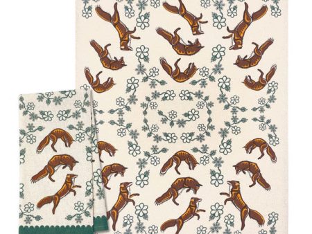 Tea Towel - Foxes (Wagooshna) Online