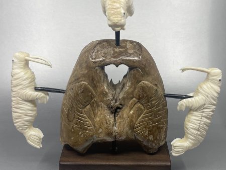 Pungowiyi Walrus Skull with 3 Walrus Online now