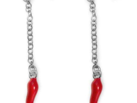 Orecchini pendenti Cornetto in Argento 925 Online now