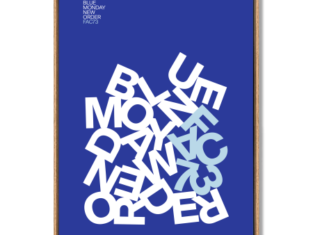 BLUE MONDAY - TYPOGRAPHY PRINT on Sale