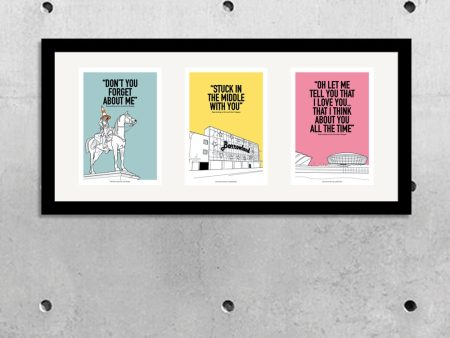 3 FRAMED GLASGOW PRINTS Online