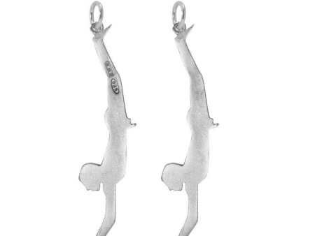 Pendente Tuffatore Paestum in Argento 925- 4,5 cm Hot on Sale