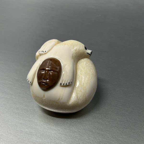 Ivory Carving- R. Apangalook; Orb, Seals, Fossilized, Various Sz Sale