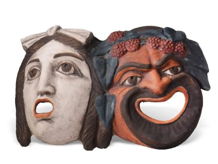 Maschera della Commedia e della Tragedia in Terracotta Sale