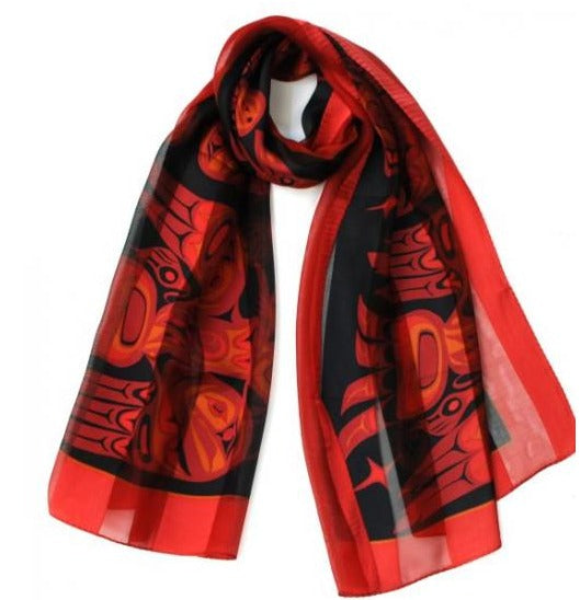 Raven Silk Satin Scarf Sale