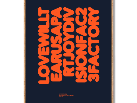 LOVE WILL TEAR US APART - TYPOGRAPHY PRINT Sale