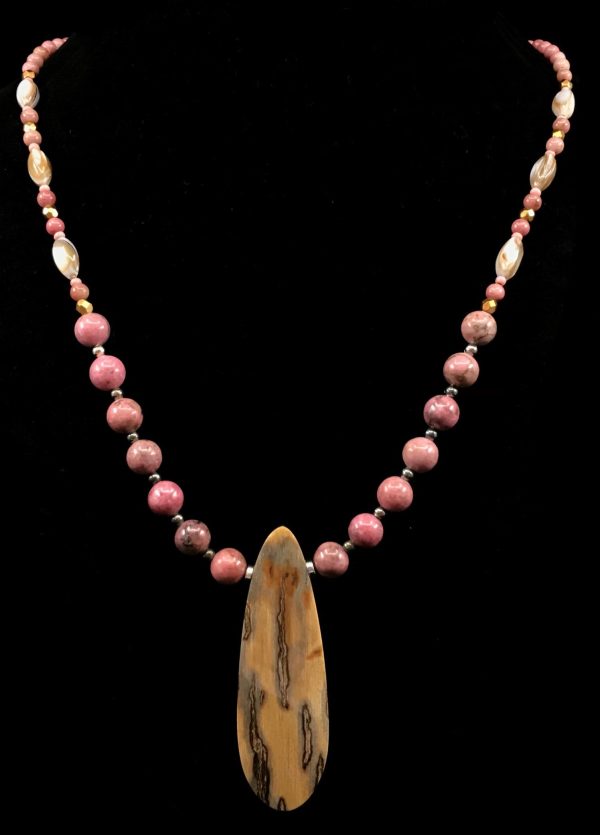 Necklace- Pardue; Mammoth & Rhodonite on Sale