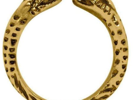 Anello in bronzo con serpente a due teste Sale