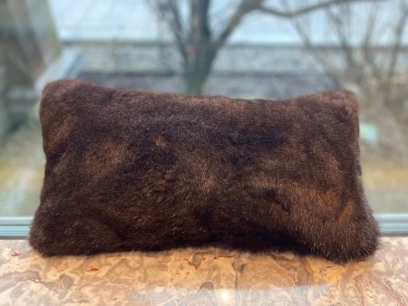 Pillow- Larsen; Sea Otter Fur, Wool, Rectangle Fashion