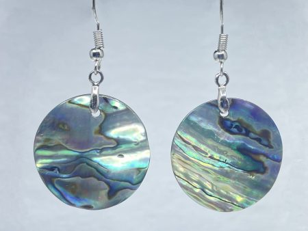 Cedar House 1  Round Abalone Earrings For Sale