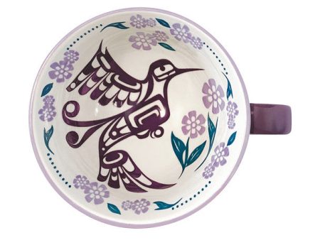 Porcelain Art Mug - Hummingbird (Purple) Online now