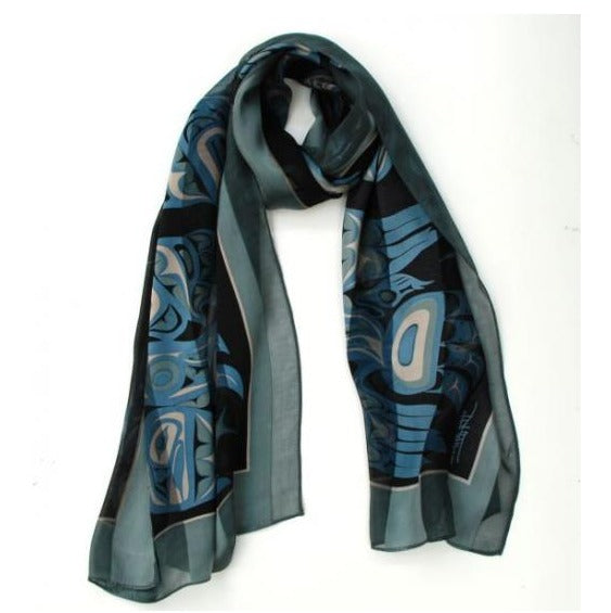 Raven Silk Satin Scarf Sale