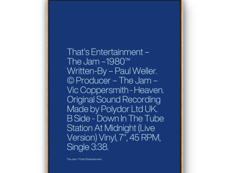 THAT S ENTERTAINMENT - TYPOGRAPHY PRINT For Cheap