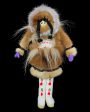 Doll- Inupiaq Female w  Fur & Beadwork, 10  Online Sale