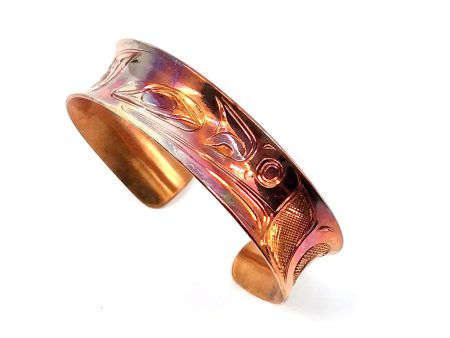 Bracelet- N. Galanin, Heat-Treated Copper, Raven, 3 4  on Sale