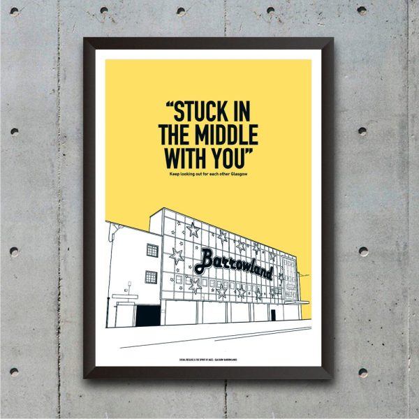 STUCK IN THE MIDDLE - GLASGOW PRINT Hot on Sale