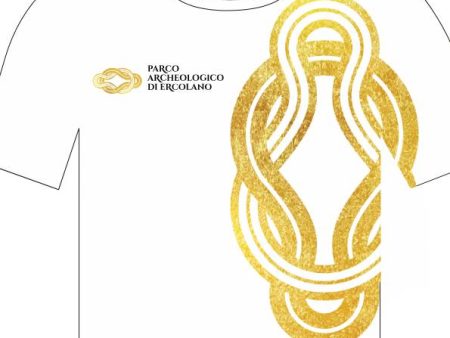 T-shirt nodo Ercolano in oro Hot on Sale