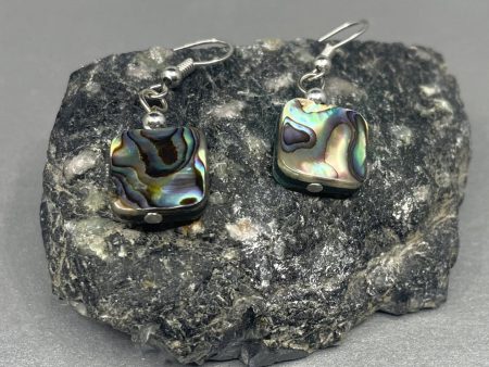 Cedar House 1 2  Square Abalone Earrings Fashion