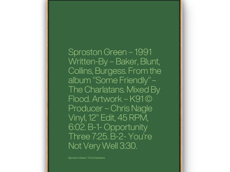 SPROSTON GREEN - TYPOGRAPHY PRINT For Cheap