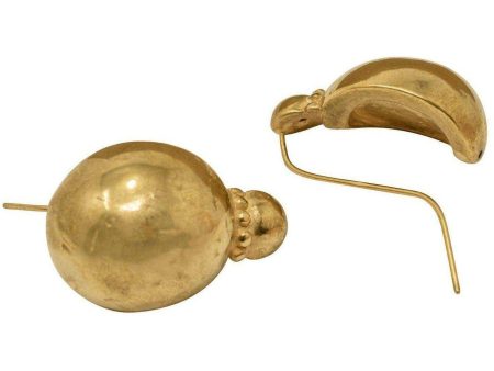 Orecchini a Spicchio di Sfera Liscia di Pompei - Argento 925 placcato ORO 18K Sale