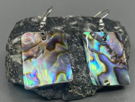 Cedar House 3 4  Rectangle Abalone Earrings Hot on Sale