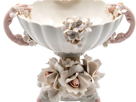 Centrotavola con Fiori in fine porcellana di Capodimonte Sale