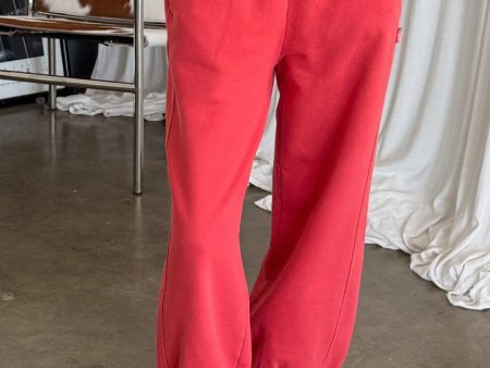 French Terry Balloon Pants - Coral Red Supply