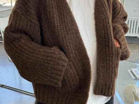 Alpaca Sweater Jacket - Wood Online now