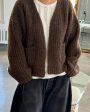 Alpaca Sweater Jacket - Wood Online now