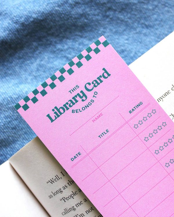 Library Card  Personal Book Reading Tracker Bookmark Online Hot Sale