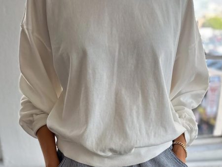 Cali Jersey Sweatshirt - Vintage White Online Sale