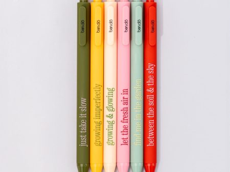 Write On Gel Pen Set - Garden Sayings For Sale