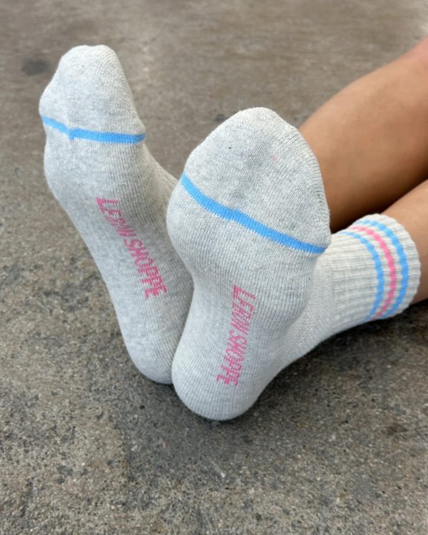 Girlfriend Socks - Bright Grey Hot on Sale