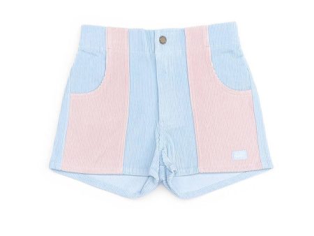 Two-Tone Short - Powder Blue + Powder Pink Online Hot Sale