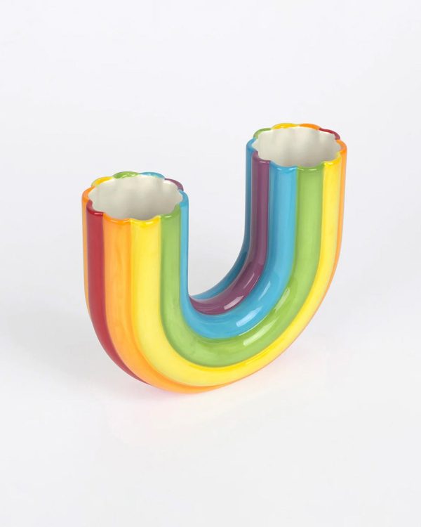 Rainbow Double Vase Online now