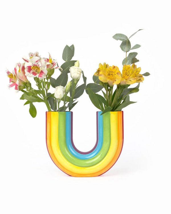 Rainbow Double Vase Online now