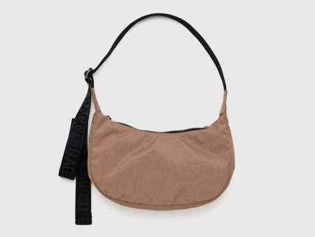 Small Nylon Crescent Bag - Cocoa Cheap