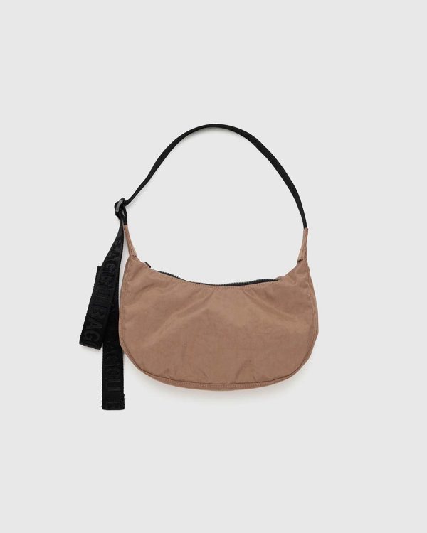 Small Nylon Crescent Bag - Cocoa Cheap