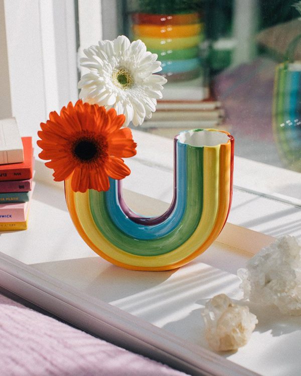 Rainbow Double Vase Online now