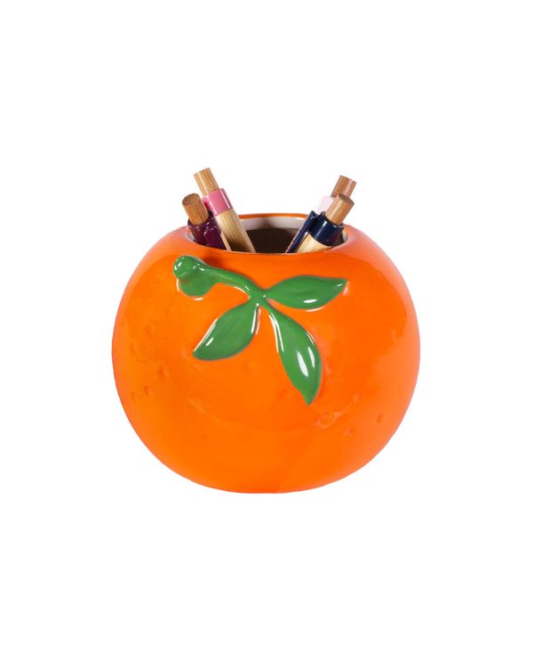 Ceramic Pencil Holder - Orange Sale